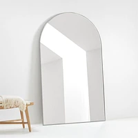 Edge Extra-Large Silver Arch Floor Mirror 48"x80"