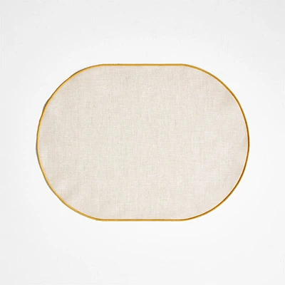 Elevated Linen Easy Care Yellow Placemat