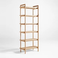 Elias Natural Elm Wood Open Bookcase