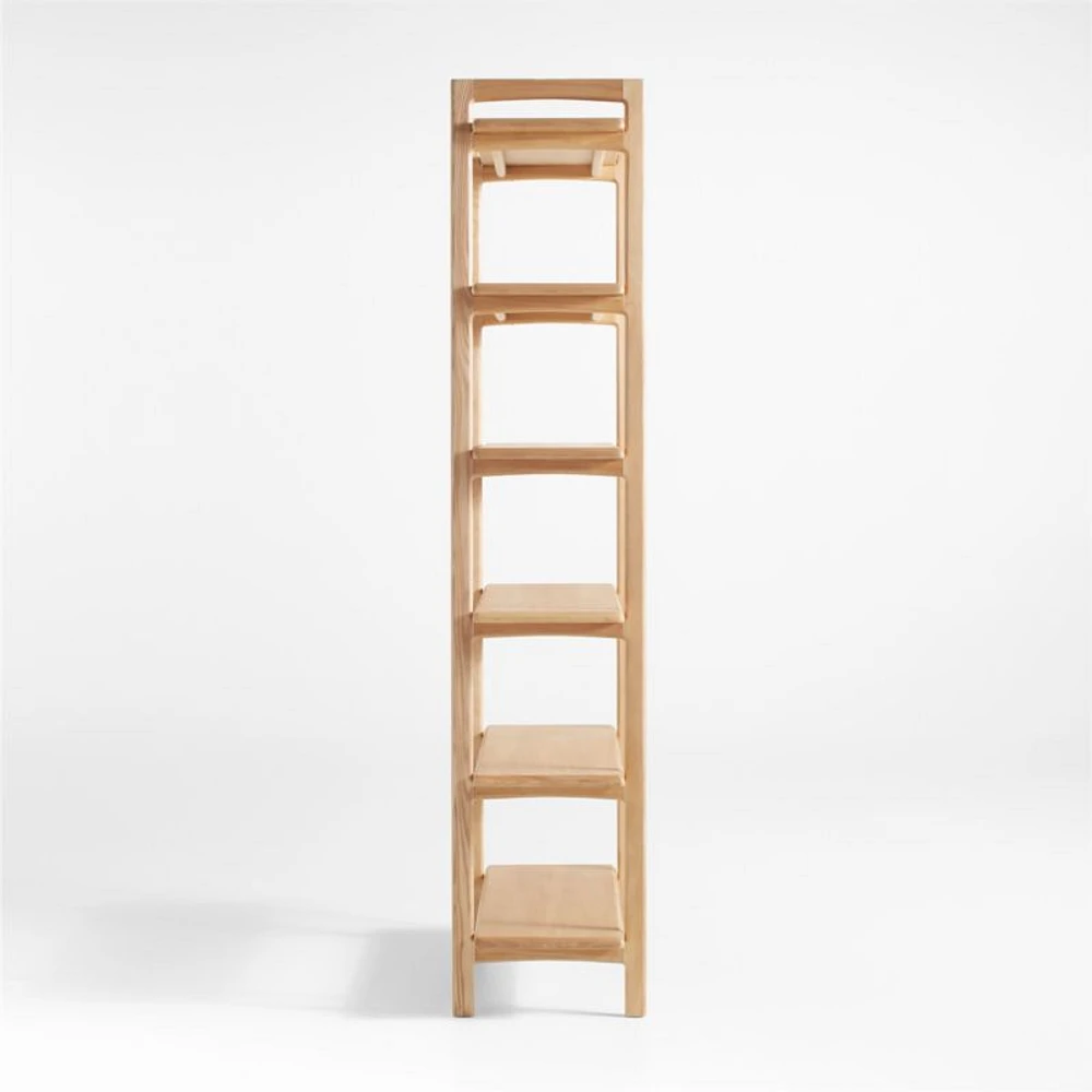 Elias Natural Elm Wood Open Bookcase