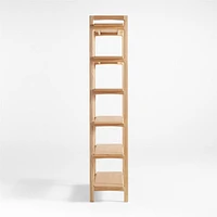 Elias Natural Elm Wood Open Bookcase