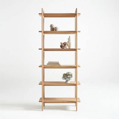 Elias Natural Elm Wood Open Bookcase