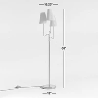 Ellery 3-Light Floor Lamp 68" by Jake Arnold