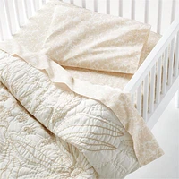Ellsworth Organic White Floral Baby Crib Quilt