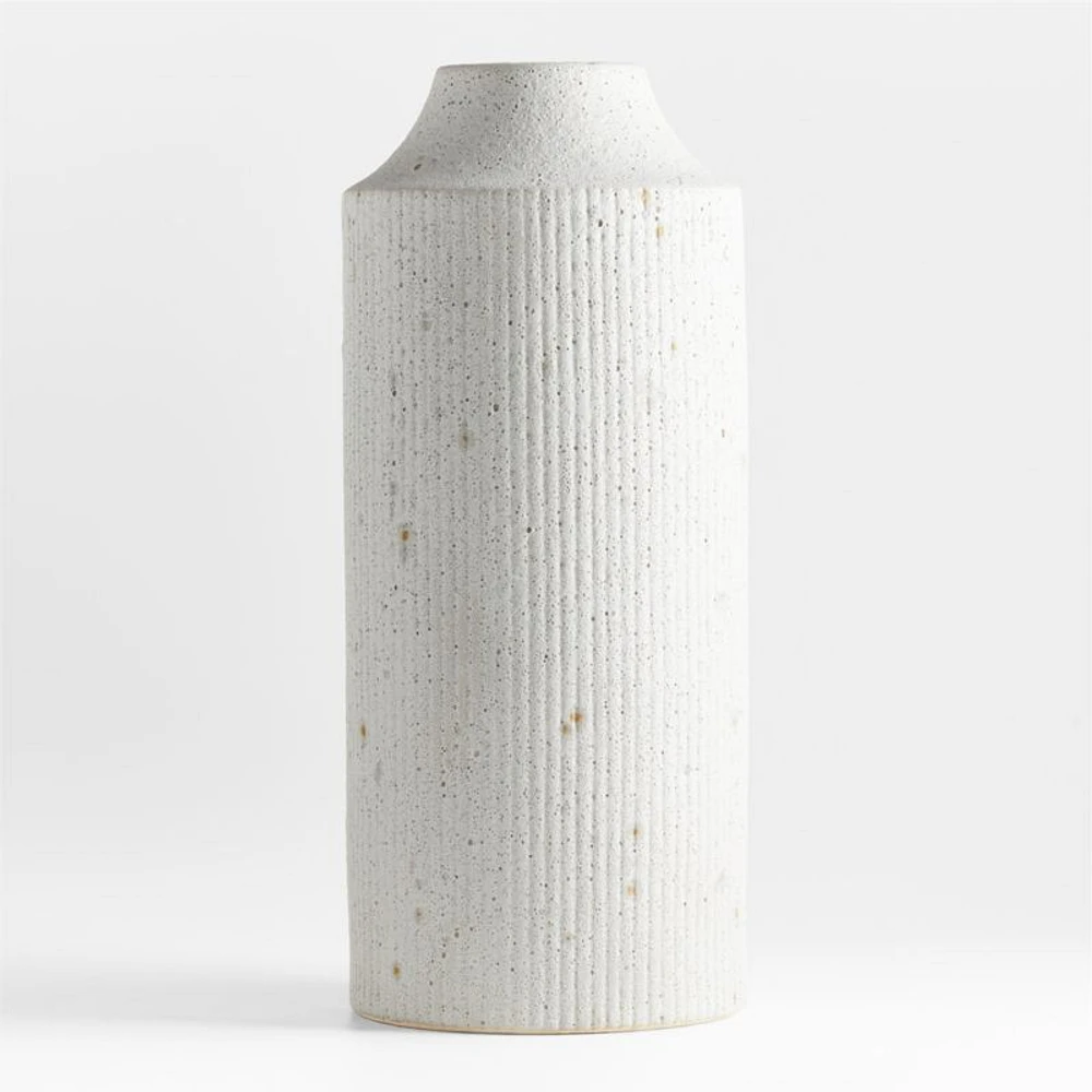 Ema Extra-Large White Ceramic Floor Vase 24"
