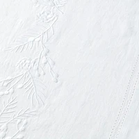 Embroidered Pinecone 120" EUROPEAN FLAX ™-Certified Linen Table Runner