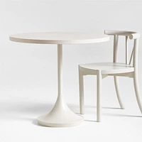Emme Whitewashed Wood and Cozy Grey Metal 26'' Round Kids Play Table