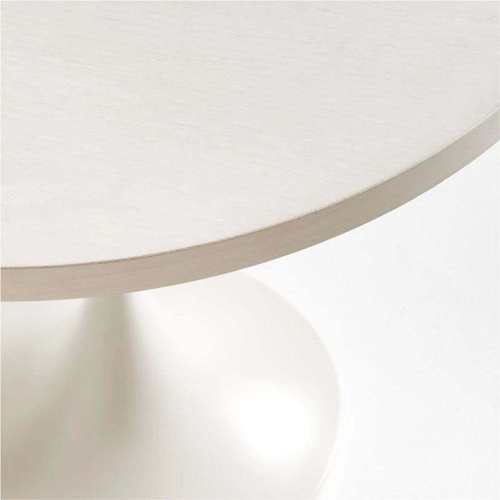 Emme Whitewashed Wood and Cozy Grey Metal 26'' Round Kids Play Table