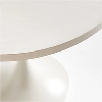 Emme Whitewashed Wood and Cozy Grey Metal 26'' Round Kids Play Table