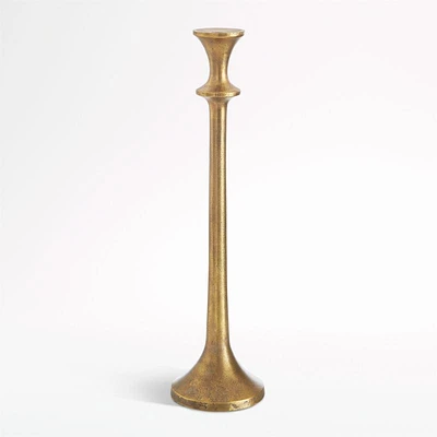 Emmett Antique Brass Taper Candle Holder 14.5"