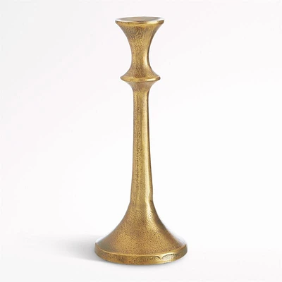 Emmett Antique Brass Taper Candle Holder 9.25"