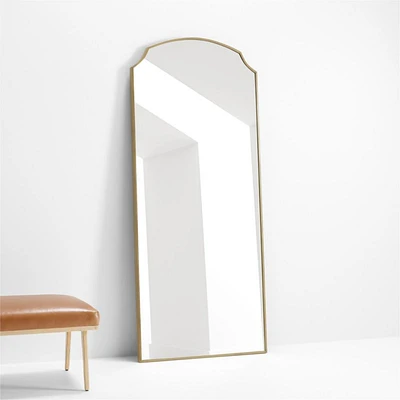 Emmy Narrow Brass Arch Floor Mirror 32"x76.25"