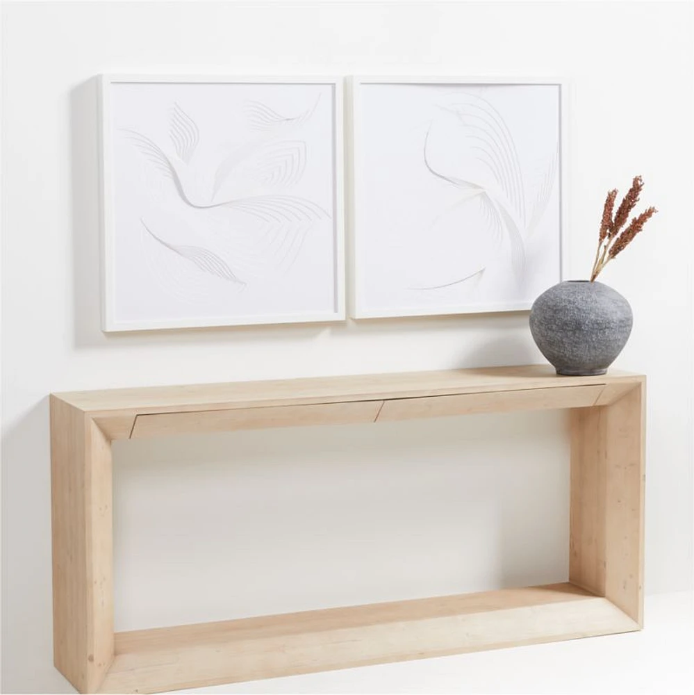 "Ethereal" Framed Paper Wall Art 30"x30" by Jean Kenna
