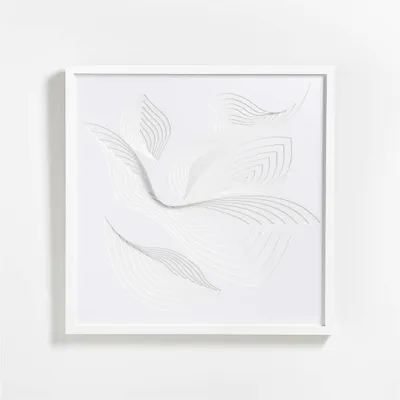 "Empyrean" Framed Paper Wall Art 30"x30" by Jean Kenna