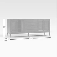 Enzo 72" Black Storage Media Console with Marble Top
