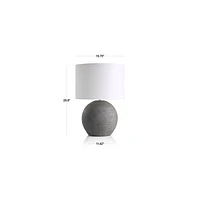 Esphera Grey Round Table Lamp 26.8"