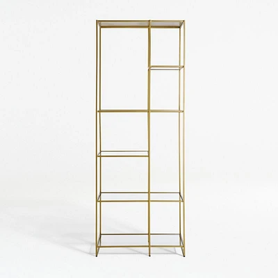 Estelle Brass And Glass Bookcase