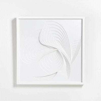 "Ethereal" Framed Paper Wall Art 30"x30" by Jean Kenna
