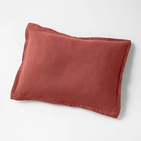 New Natural EUROPEAN FLAX ™-Certified Linen Castilian Red King Bed Pillow Sham
