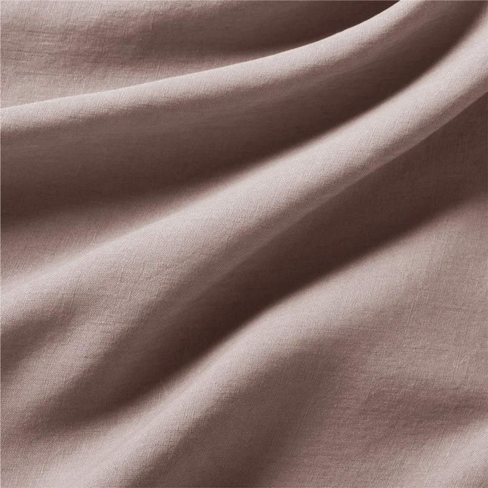 New Natural EUROPEAN FLAX ™-certified Linen Moody Mauve Full Bed Sheet Set