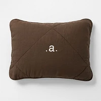 EUROPEAN FLAX™-Certified Linen Deep Brown Quilted Standard Bed Pillow Sham