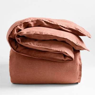 EUROPEAN FLAX ™-Certified Linen Copper Full/Queen Duvet Cover