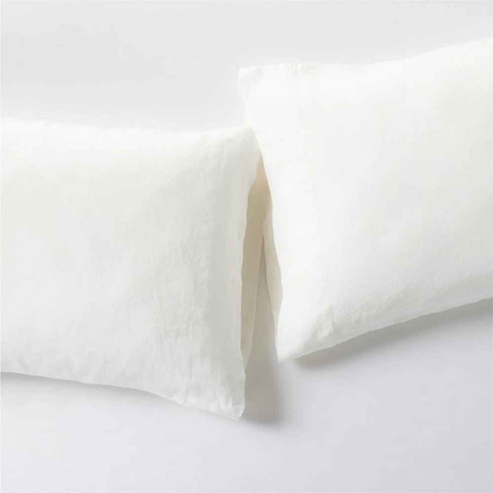 New Natural EUROPEAN FLAX ™-Certified Linen Pampas Ivory King Pillowcases, Set of 2