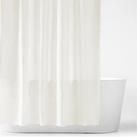 Crisp White EUROPEAN FLAX ™-Certified Linen Shower Curtain