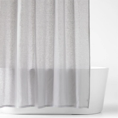 Pewter Grey EUROPEAN FLAX ™-Certified Linen Shower Curtain