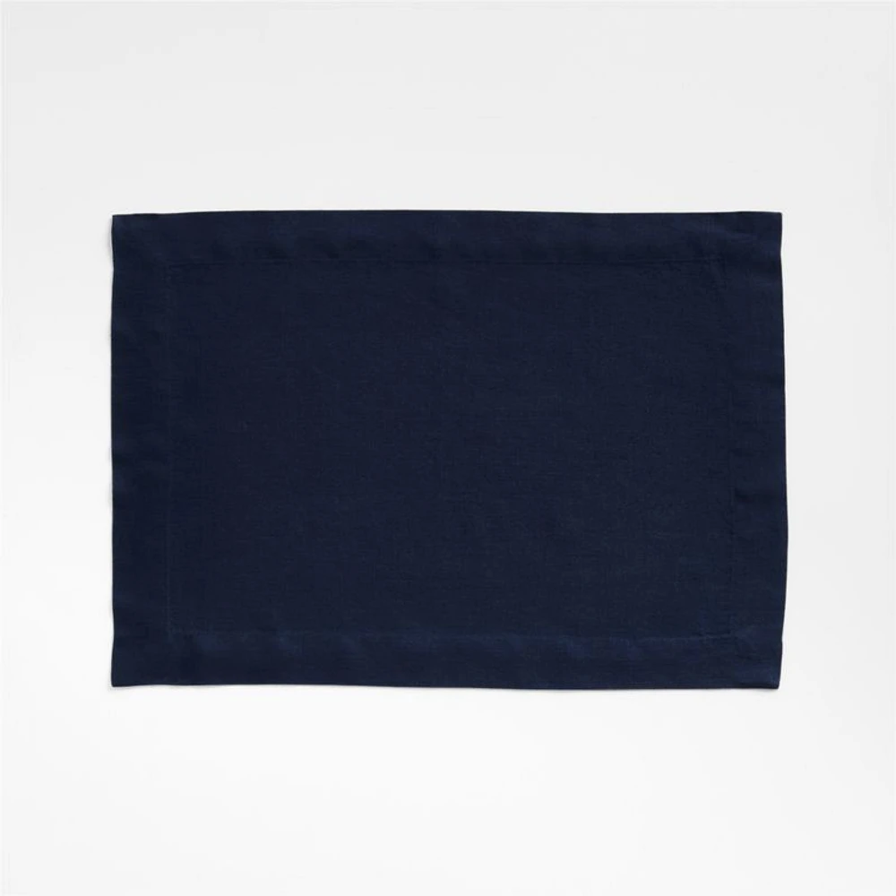 Marin Deep Indigo European Flax ®-Certified Linen Placemat
