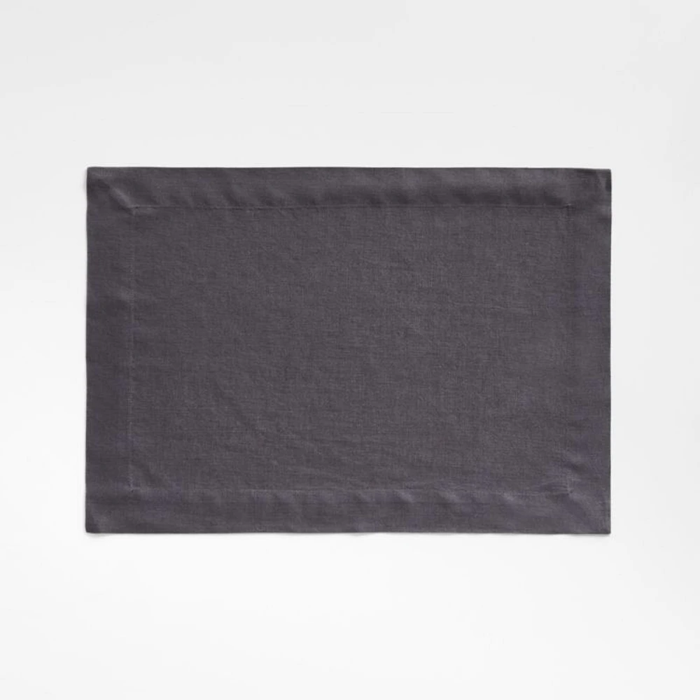 Marin Storm Grey European Flax ®-Certified Linen Placemat