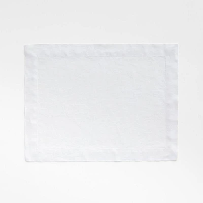 Marin White European Flax ®-Certified Linen Placemat