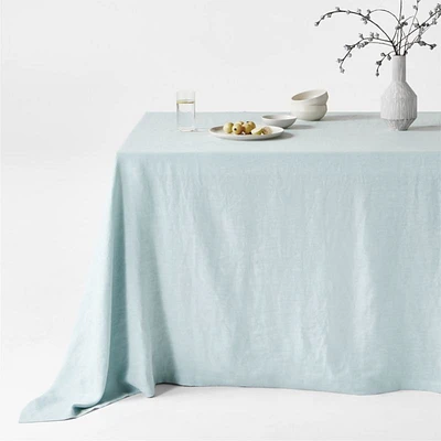 Marin Quiet Blue Oversized EUROPEAN FLAX ™-Certified Linen Tablecloth