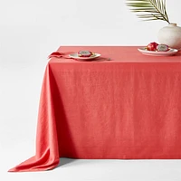 Marin Sienna Pink Oversized European Flax ®-Certified Linen Tablecloth