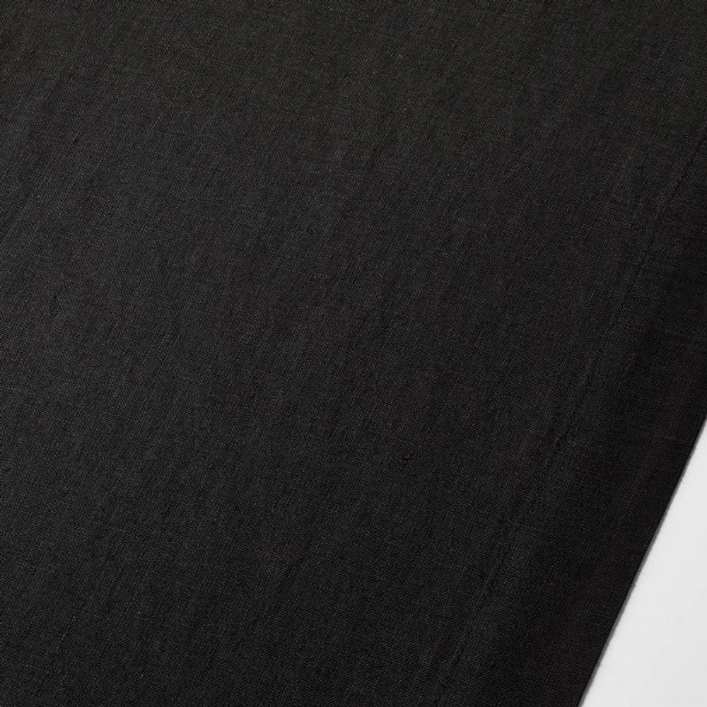 Marin 120" Ink Black EUROPEAN FLAX ™-Certified Linen Table Runner