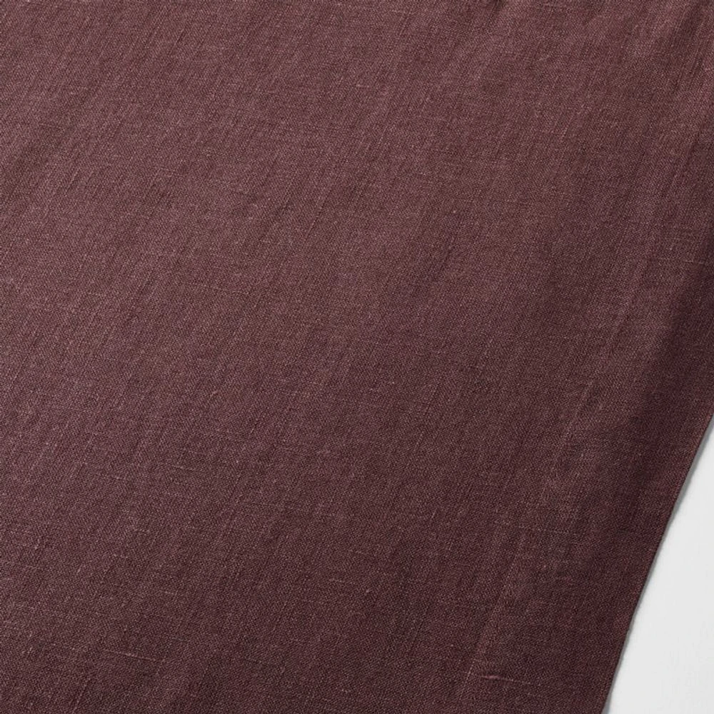 Marin 120" Merlot Red EUROPEAN FLAX ™-Certified Linen Table Runner