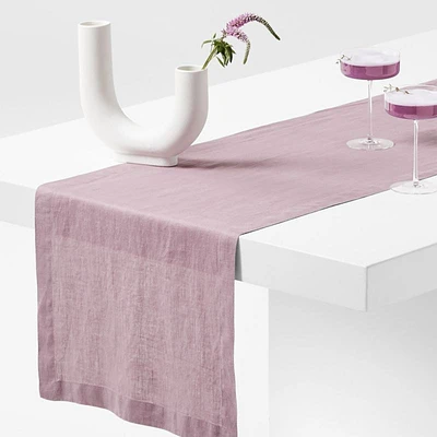 Marin 120" Morning Mauve EUROPEAN FLAX ™-Certified Linen Table Runner