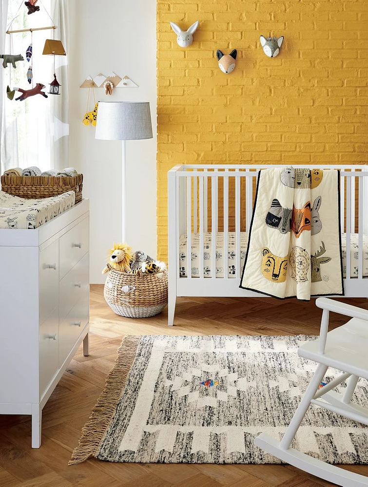 Natural Wicker Changing Table Basket with Handles
