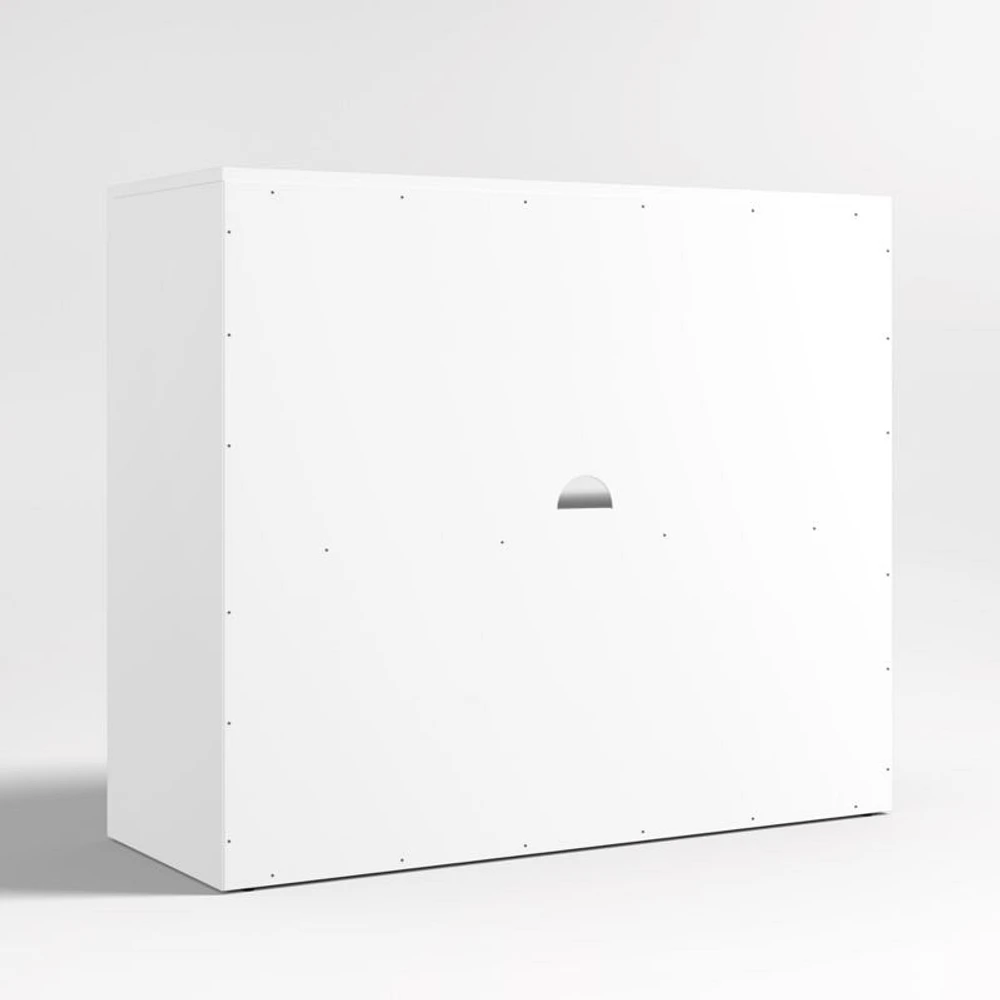 Ever Simple Modular White Wood Kids Bookcase with Drawer