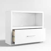 Ever Simple Modular White Wood Kids Bookcase with Drawer