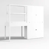Ever Simple Modular White Wood Kids Workspace Suite