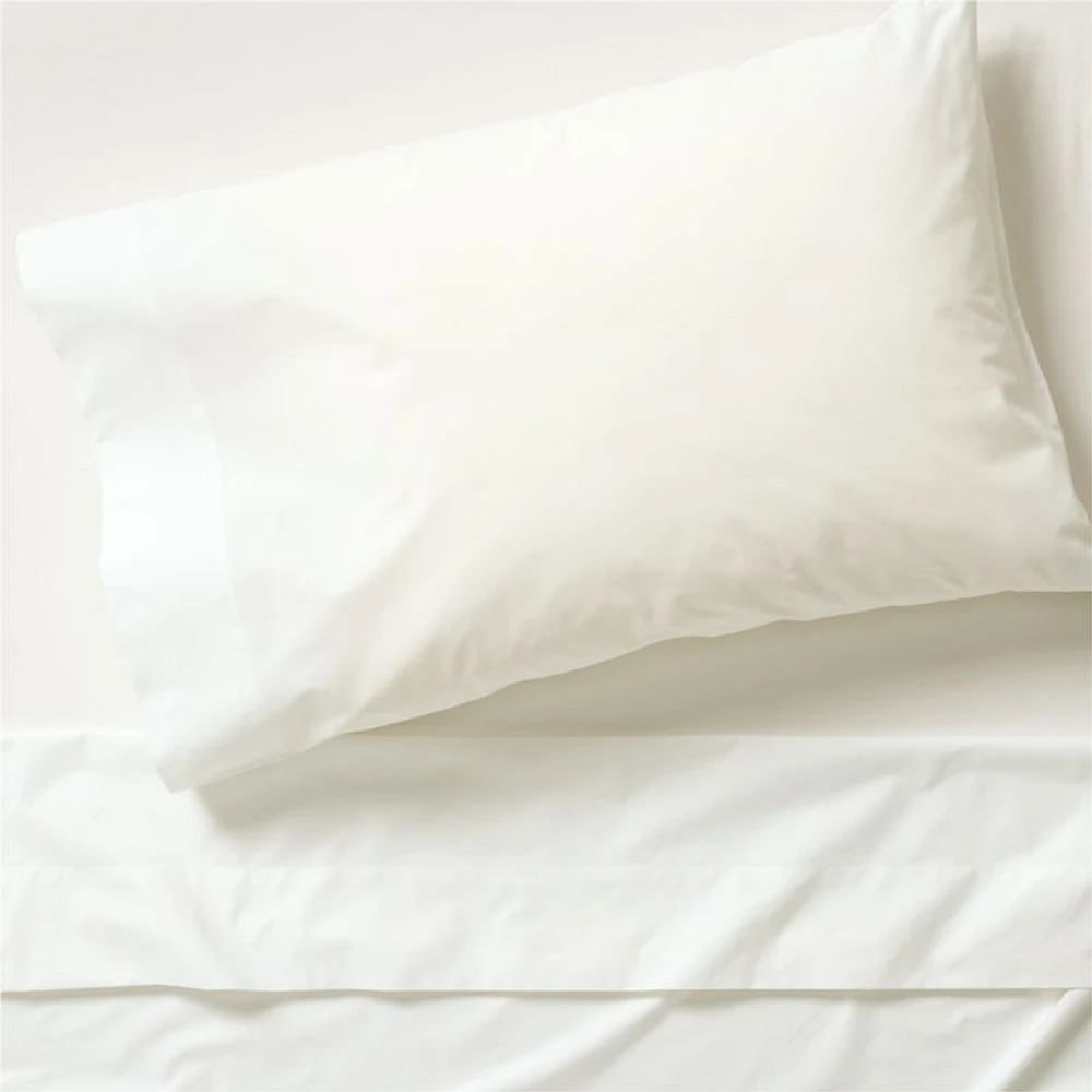 Everyday Organic Cotton Percale White Twin/Twin XL Bed Sheet Set
