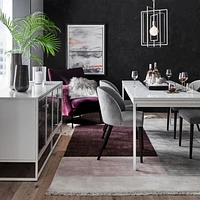Alex Bordeaux Velvet Accent Chair