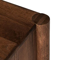 Ezri 82" Brown Carved Oak Wood Storage Media Console