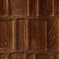 Ezri 82" Brown Carved Oak Wood Storage Media Console