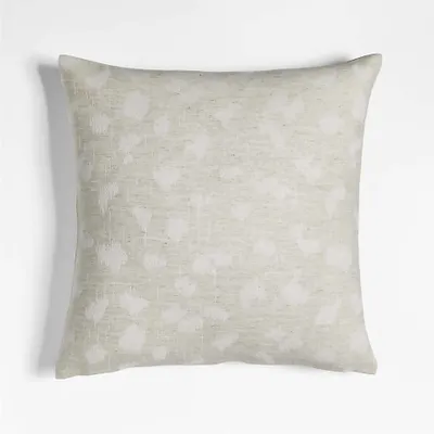 Jacquard 20" Ivory Cheetah Print Pillow Cover