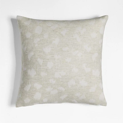 Jacquard 20" Ivory Cheetah Print Pillow Cover