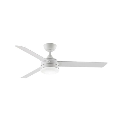 Fanimation Xeno 56" Matte White Indoor/Outdoor Ceiling Fan with LED Light