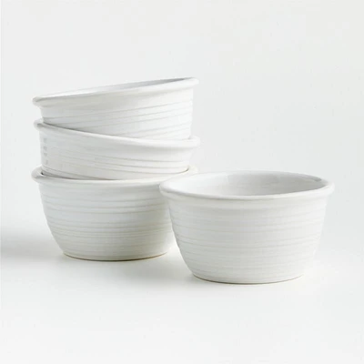 Farmhouse White Cereal Bowls, Set of 4