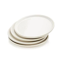 Farmhouse White Dinner Plates, Set of 4